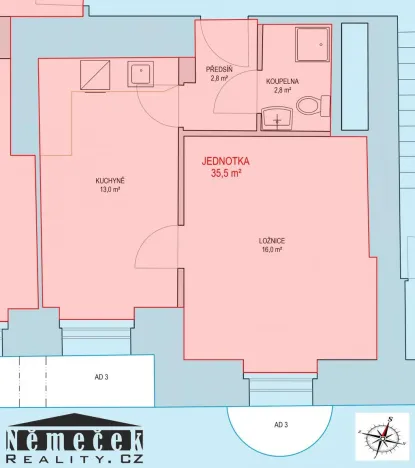 Prodej bytu 1+1, Praha - Žižkov, Žerotínova, 34 m2