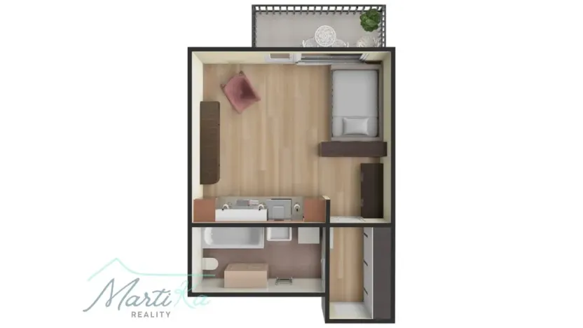 Prodej bytu 1+kk, Hostivice, Žitná, 31 m2