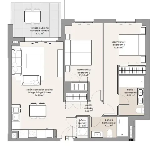 Prodej bytu 3+kk, Algarrobo Costa, Španělsko, 74 m2