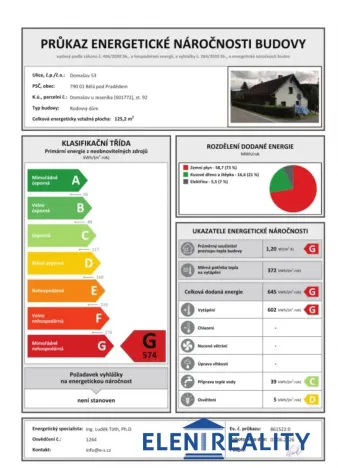 Prodej rodinného domu, Bělá pod Pradědem - Domašov, 228 m2