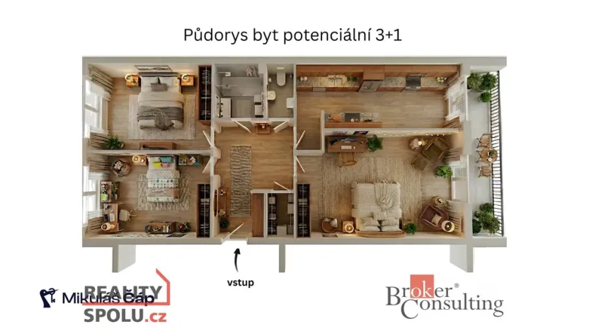 Prodej bytu 3+kk, Praha - Čimice, Křivenická, 75 m2