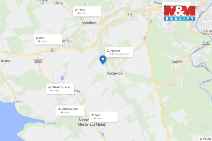 Prodej pozemku pro bydlení, Provodov-Šonov - Václavice, 1300 m2