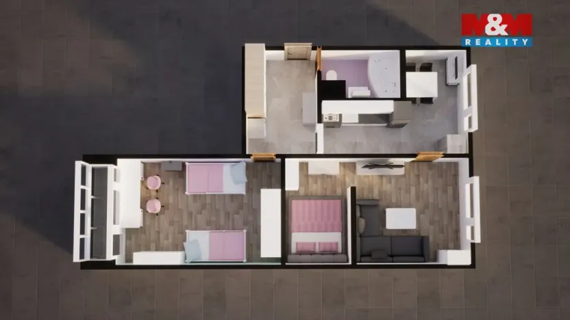 Pronájem bytu 3+1, Liberec - Liberec VI-Rochlice, Sametová, 69 m2