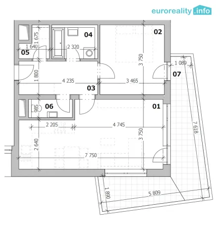 Prodej bytu 2+kk, Karlovy Vary, Sedlecká, 3184 m2