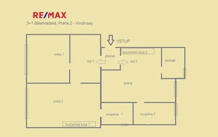 Prodej bytu 4+kk, Praha - Vinohrady, Bělehradská, 81 m2