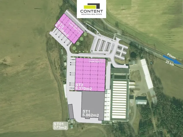 Pronájem výrobních prostor, Stříbro, Forstova, 4138 m2