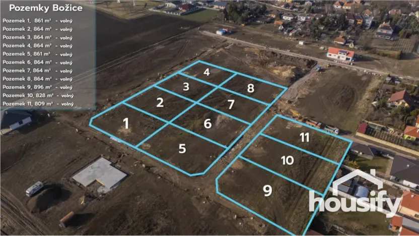 Prodej pozemku pro bydlení, Božice, Karel Jakubec, 809 m2