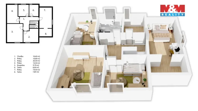 Prodej rodinného domu, Okrouhlá, 222 m2