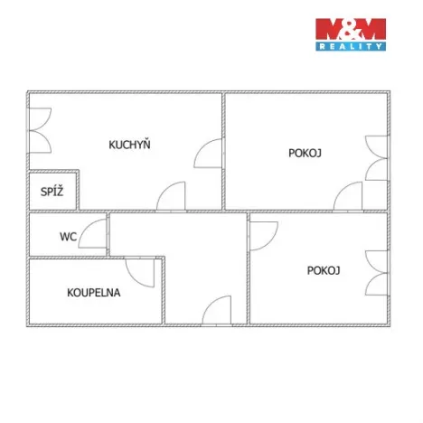 Pronájem bytu 2+1, Jirkov, Žižkova, 70 m2