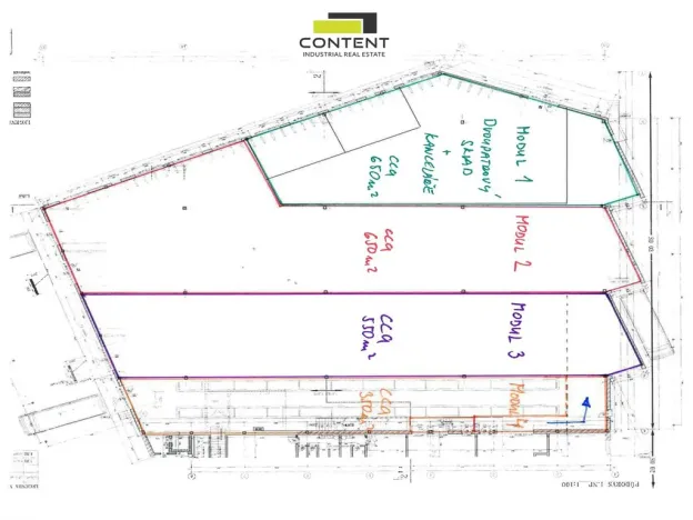 Pronájem kanceláře, Modletice, 467 m2