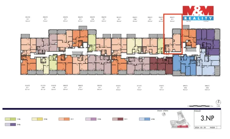 Prodej bytu 2+1, Praha, Svitákova, 56 m2