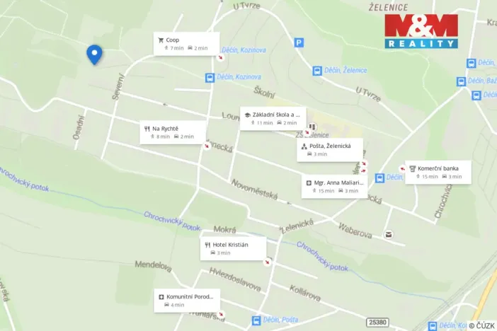 Pronájem bytu 2+kk, Děčín - Děčín VI-Letná, Severní, 35 m2
