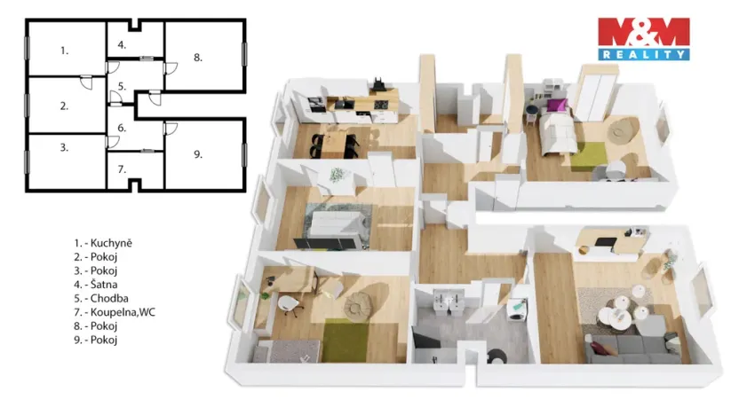 Prodej bytu 5+kk, Jičín - Holínské Předměstí, Jiráskova, 139 m2