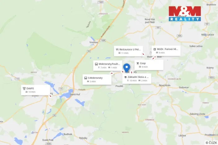 Prodej pozemku pro bydlení, Mokrovraty, 800 m2