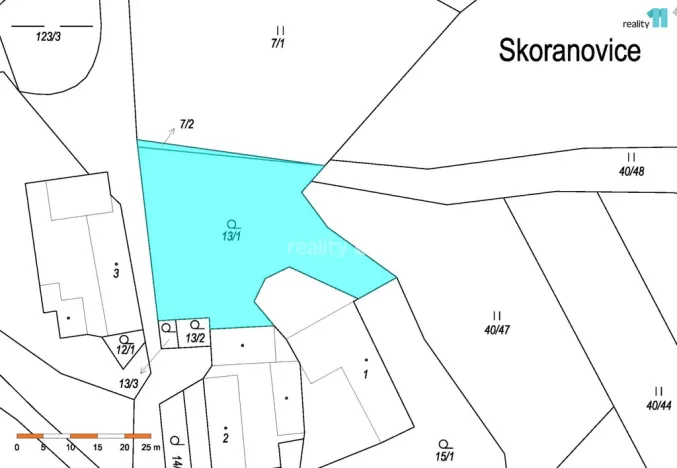 Prodej pozemku pro bydlení, Martinice u Onšova - Skoranovice, 942 m2