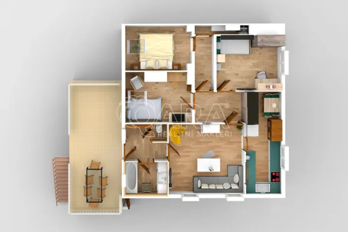 Pronájem bytu 5+1, Praha - Stodůlky, Živcových, 105 m2