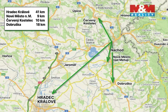 Pronájem bytu 1+1, Náchod, Kamenice, 40 m2