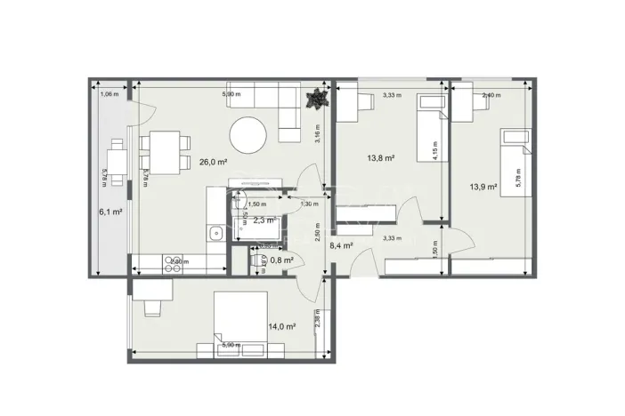 Prodej bytu 4+kk, Praha - Žižkov, U kněžské louky, 81 m2