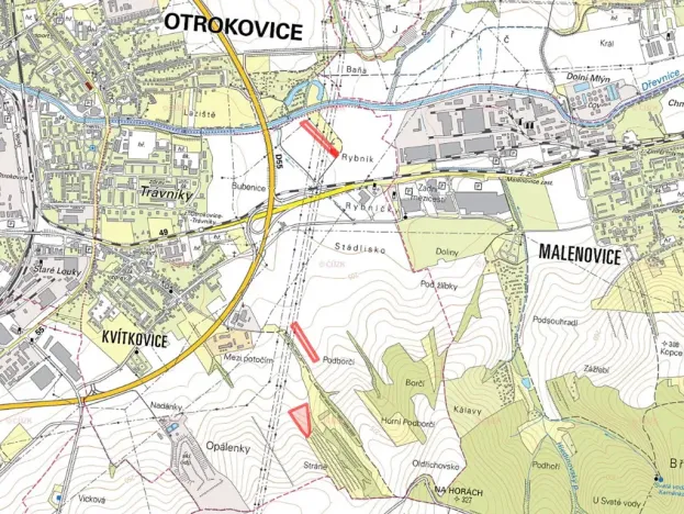 Prodej pole, Otrokovice, 33812 m2