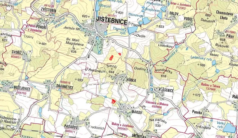 Prodej pole, Jistebnice, 5420 m2