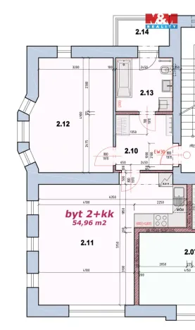 Pronájem bytu 2+kk, Tišnov, Brněnská, 55 m2