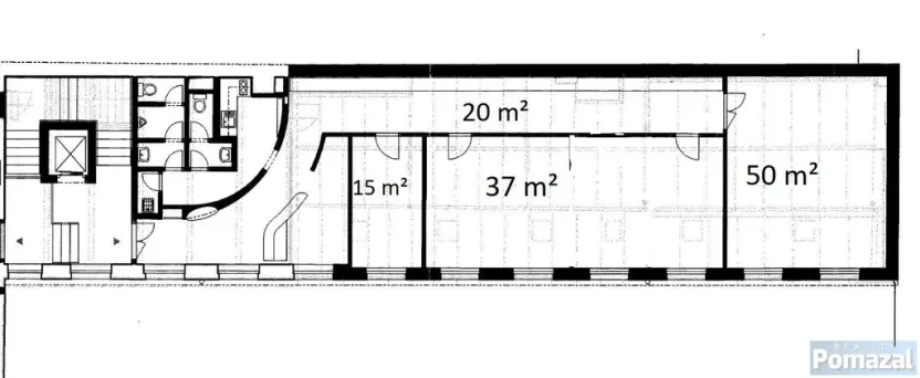 Pronájem kanceláře, Praha - Žižkov, Hartigova, 170 m2