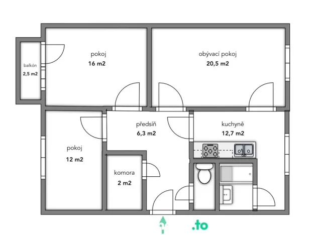 Pronájem bytu 3+1, Moravské Budějovice, Šafaříkova, 76 m2