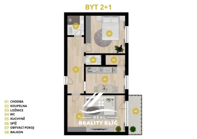 Pronájem bytu 2+1, Ostrava, Kašparova, 60 m2
