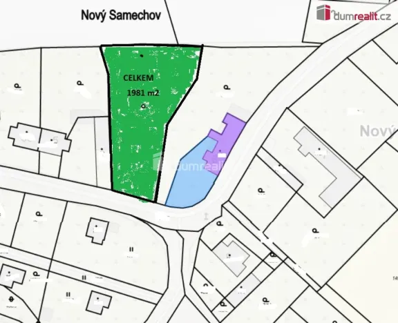 Prodej pozemku pro bydlení, Řendějov - Nový Samechov, 1980 m2