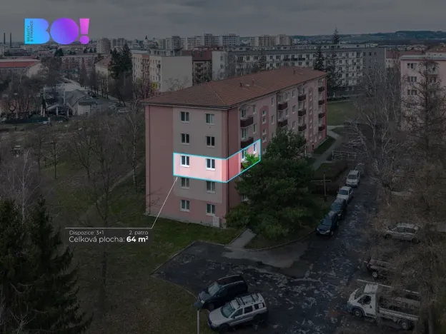 Prodej bytu 3+1, Přerov, Pod Hvězdárnou, 64 m2