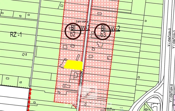 Prodej zahrady, Modřice, 894 m2