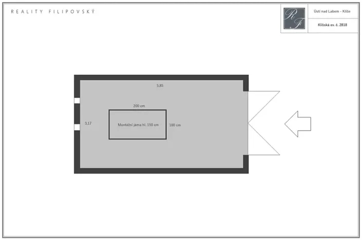 Pronájem garáže, Ústí nad Labem, Klíšská, 19 m2