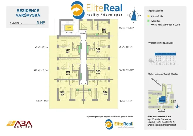 Prodej bytu 2+kk, Olomouc, Varšavské nám., 44 m2