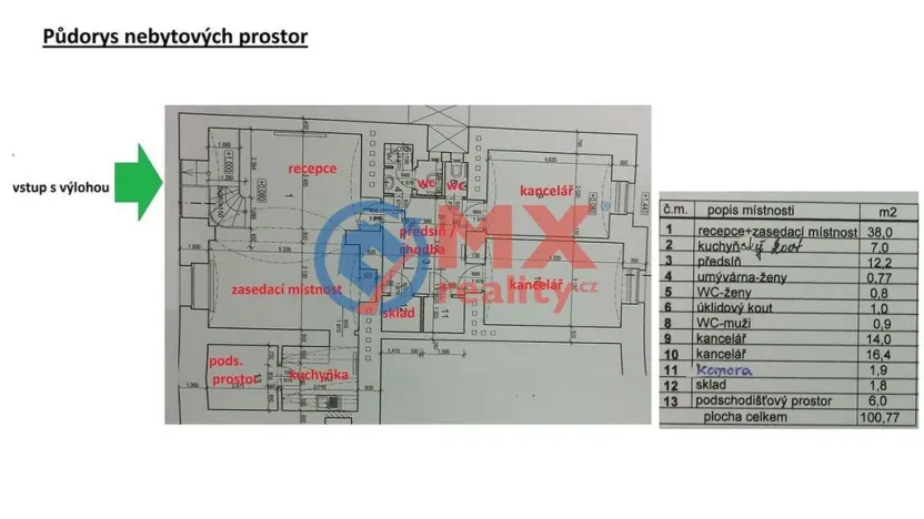 Prodej kanceláře, Praha - Vinohrady, Na Švihance, 101 m2