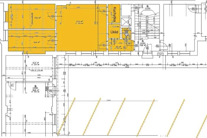 Pronájem kanceláře, Praha - Žižkov, Husitská, 63 m2