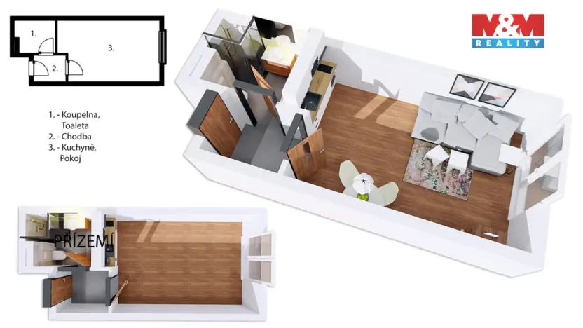 Prodej bytu 1+kk, Praha - Třebonice, U Zličína, 24 m2