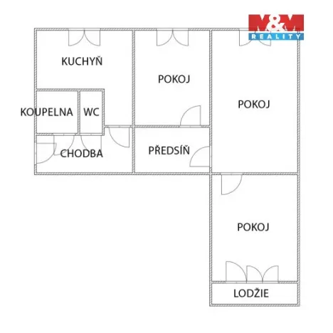 Prodej bytu 3+1, Jirkov, Alešova, 76 m2