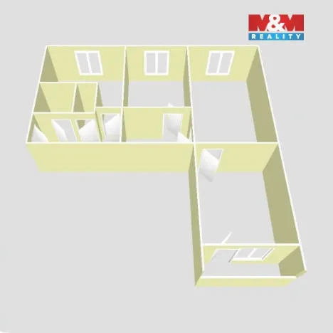 Prodej bytu 3+1, Jirkov, Alešova, 76 m2