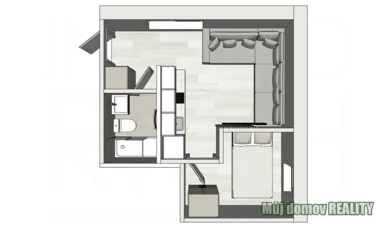 Pronájem bytu 2+1, Praha - Žižkov, Na Jarově, 50 m2