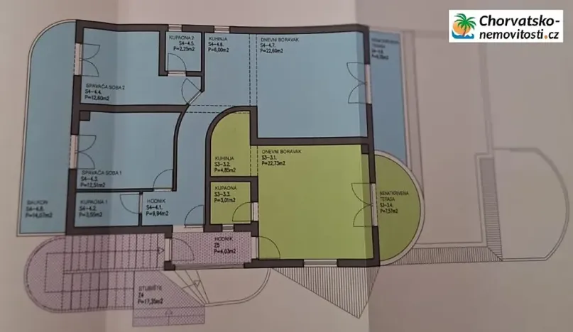 Prodej bytu 3+kk, Pag, Chorvatsko, Golija, 80 m2