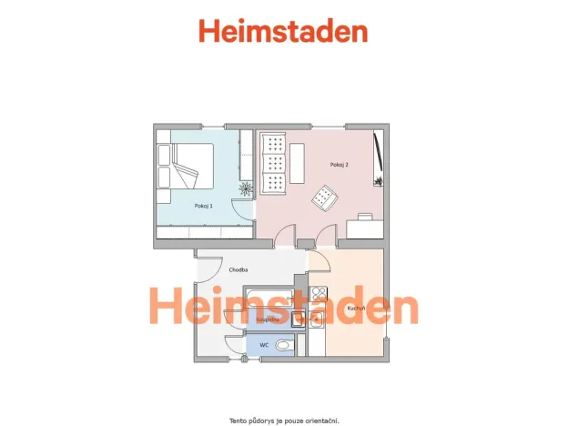 Pronájem bytu 2+1, Havířov - Město, Svornosti, 53 m2