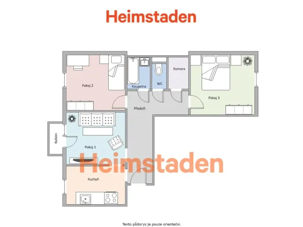Pronájem bytu 3+1, Ostrava - Poruba, Bohuslava Martinů, 75 m2