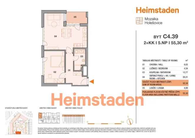 Pronájem bytu 2+kk, Praha - Holešovice, Vrbenského, 55 m2
