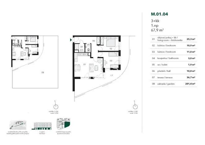 Pronájem bytu 3+kk, Praha - Stodůlky, Ujgurská, 68 m2