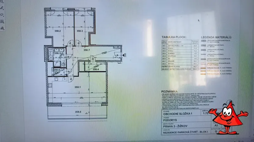 Pronájem bytu 3+kk, Praha - Žižkov, Malešická, 93 m2
