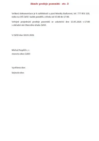 Prodej pozemku pro bydlení, Záříčí, 811 m2