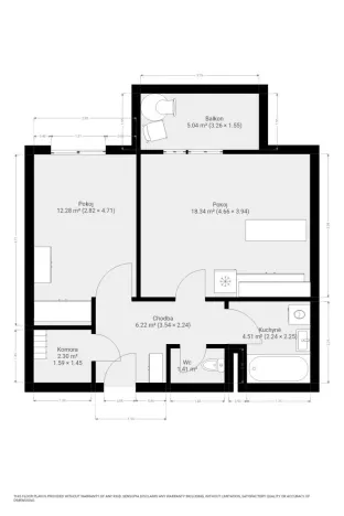 Pronájem bytu 2+kk, Brno, Listnatá, 47 m2