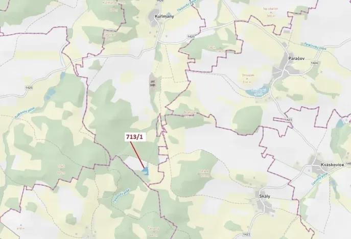 Dražba lesa, Kuřimany, 5067 m2