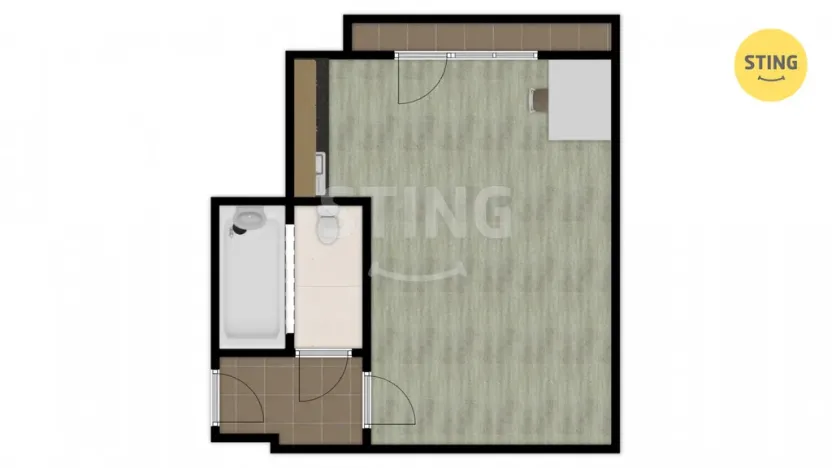 Prodej bytu 1+kk, Ostrava, Alžírská, 25 m2