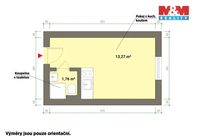 Pronájem bytu 1+kk, Mariánské Lázně, Hlavní třída, 20 m2